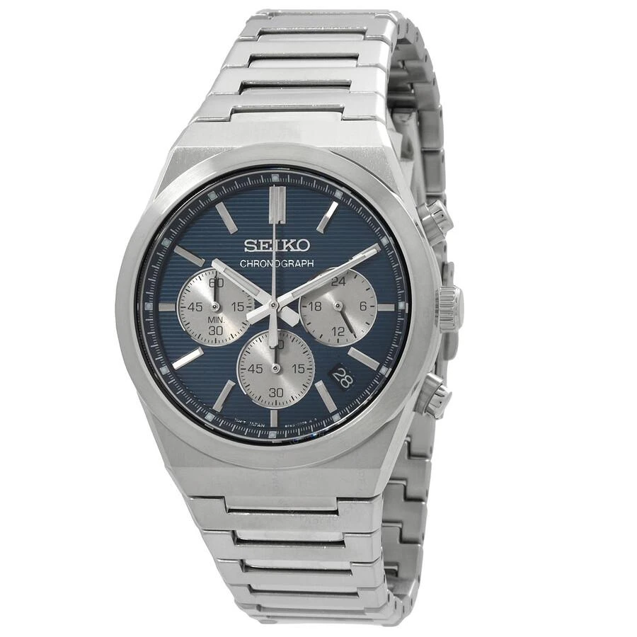 Seiko Sport Chronograph Quartz Blue Dial Men's Watch SSB453P1 1