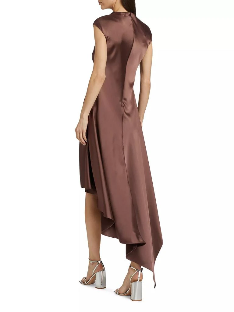 Amsale Draped Satin Asymmetric Cocktail Dress 5
