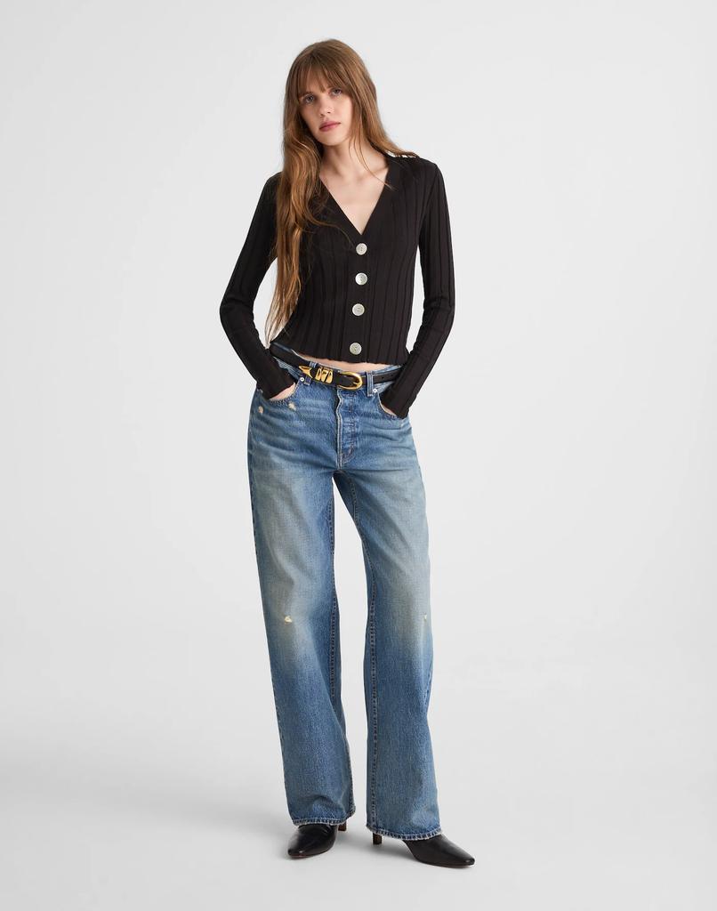 Madewell Ribbed V-Neck Cardigan