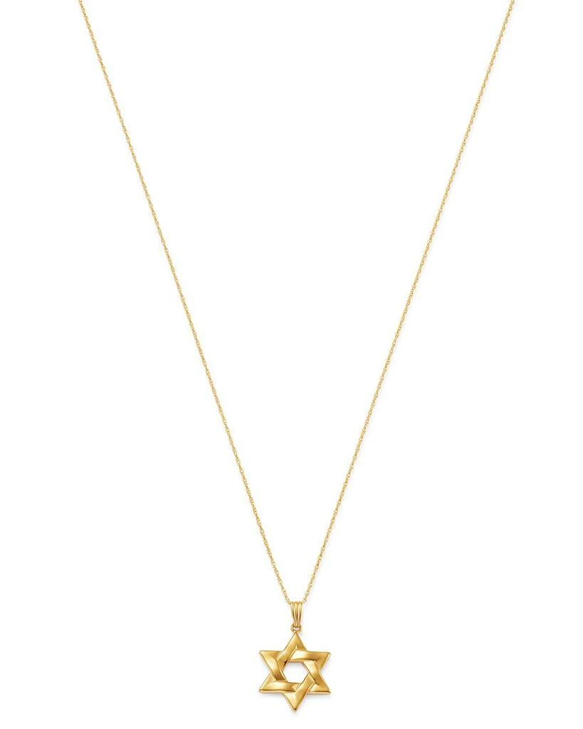 Bloomingdale's Star of David Pendant Necklace in 14K Yellow Gold, 18" 1