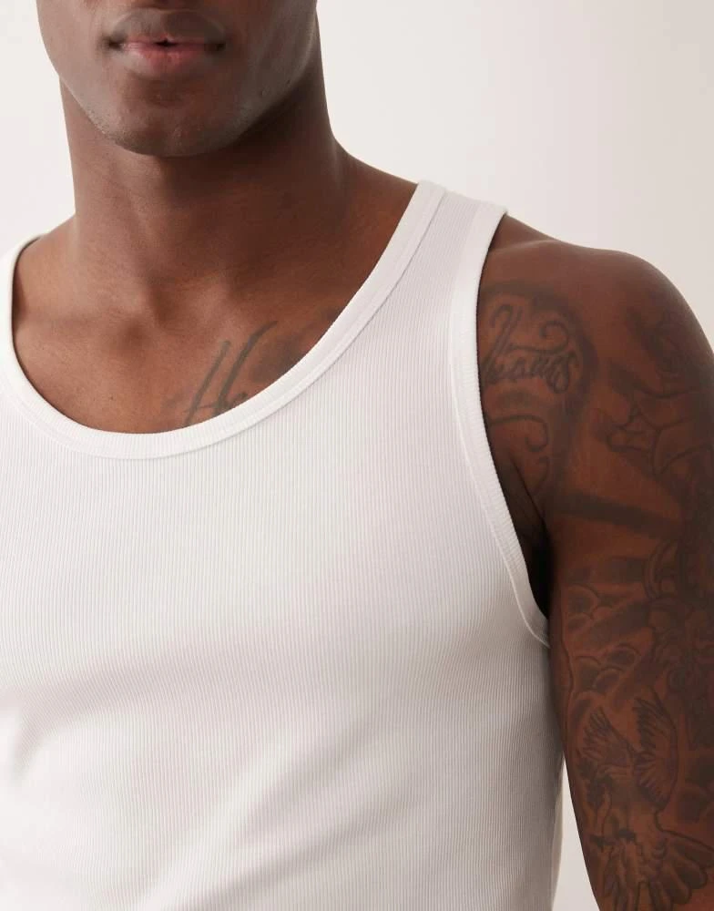 ARKET ARKET 2 pack rich cotton vests in white 5