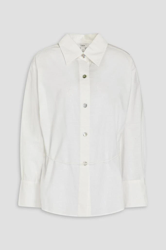 VINCE. Belted cotton-poplin shirt 1