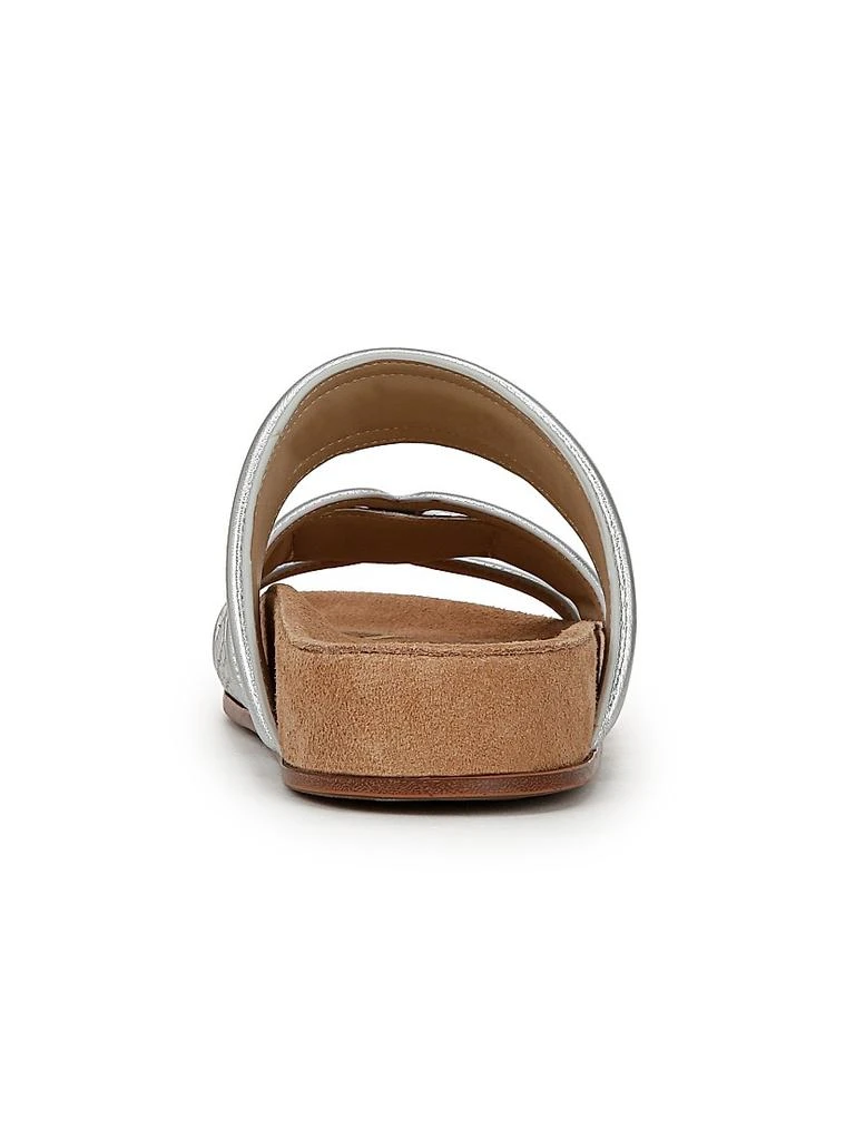 Sam Edelman Rowan Metallic Leather Double-Band Slides 3