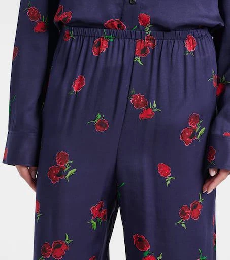 Khaite Mindy printed twill wide-leg pants 4