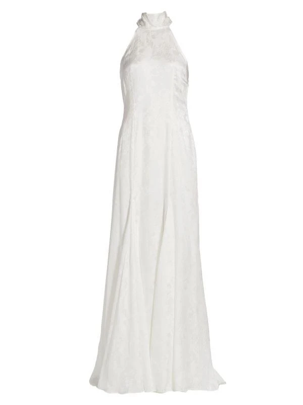 Galvan Maya Silk-Blend A-Line Gown 1