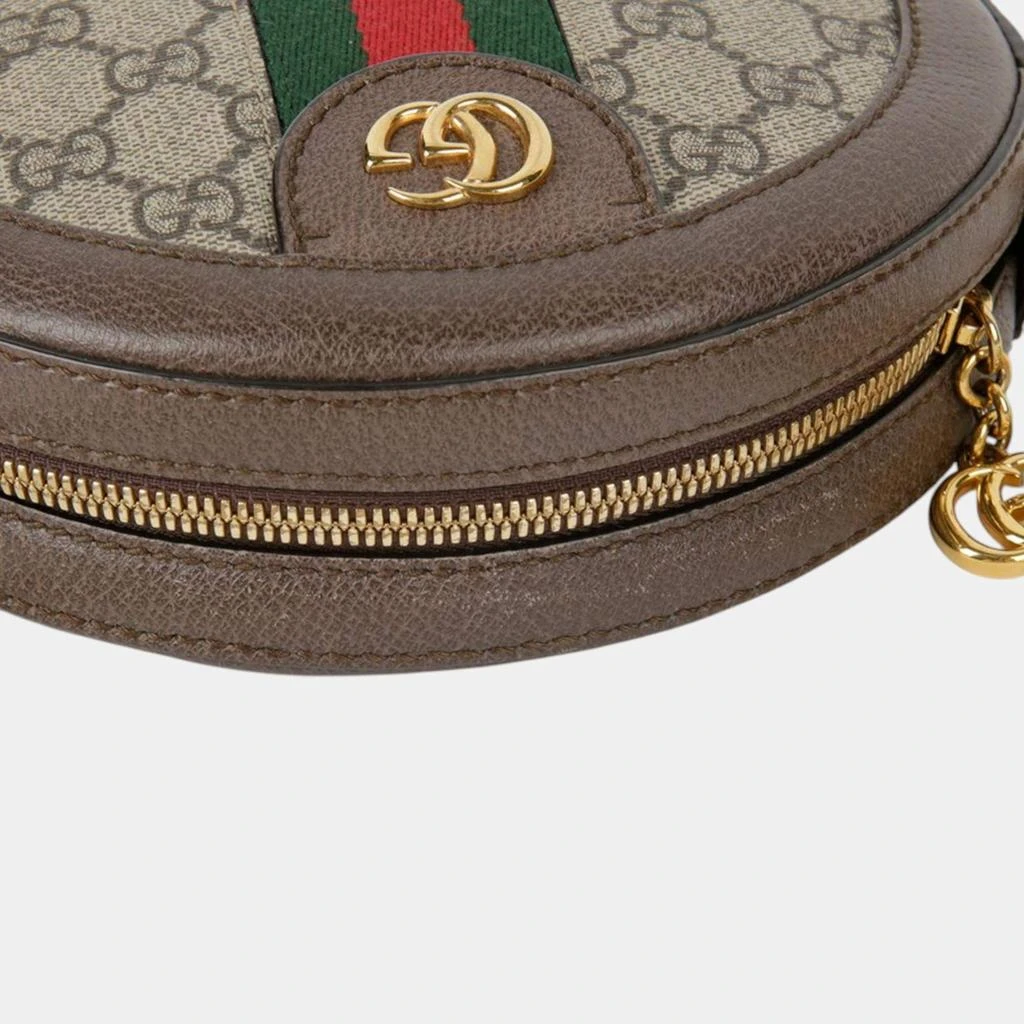 Gucci Gucci Brown GG Supreme Monogram Web Mini Ophidia Round Shoulder Bag 9