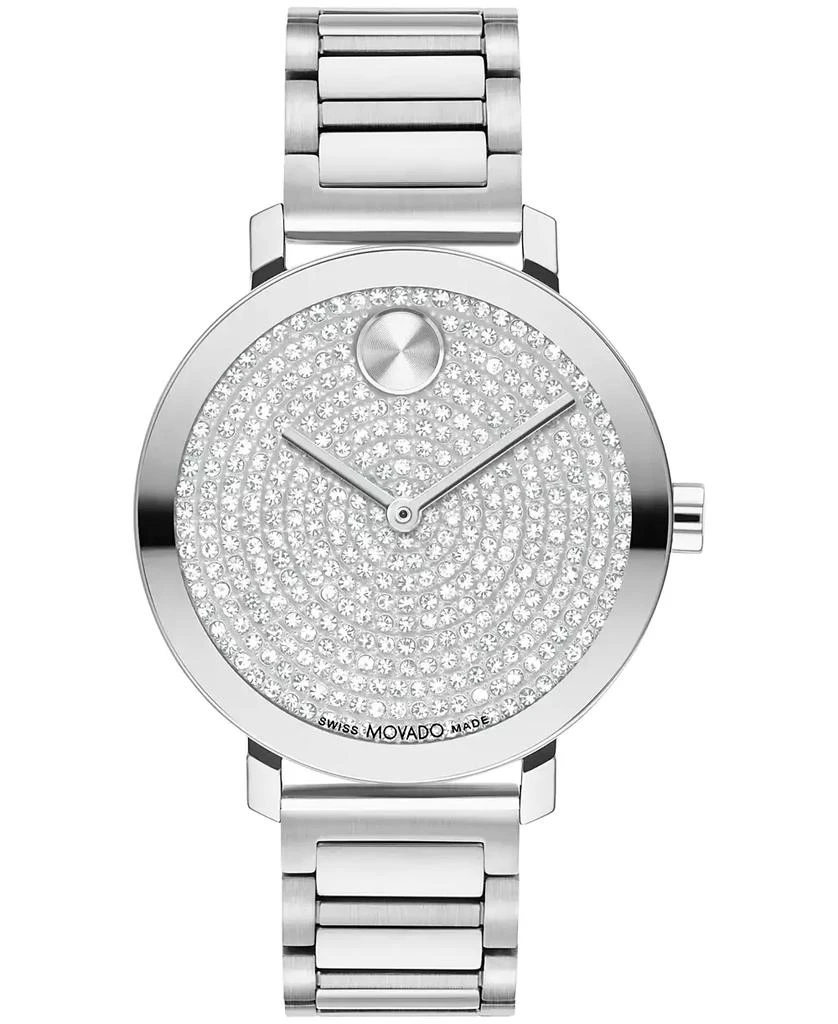 Movado Women's Bold Evolution 2.0 Swiss Quartz Silver-Tone Stainless Steel Watch 34mm 1
