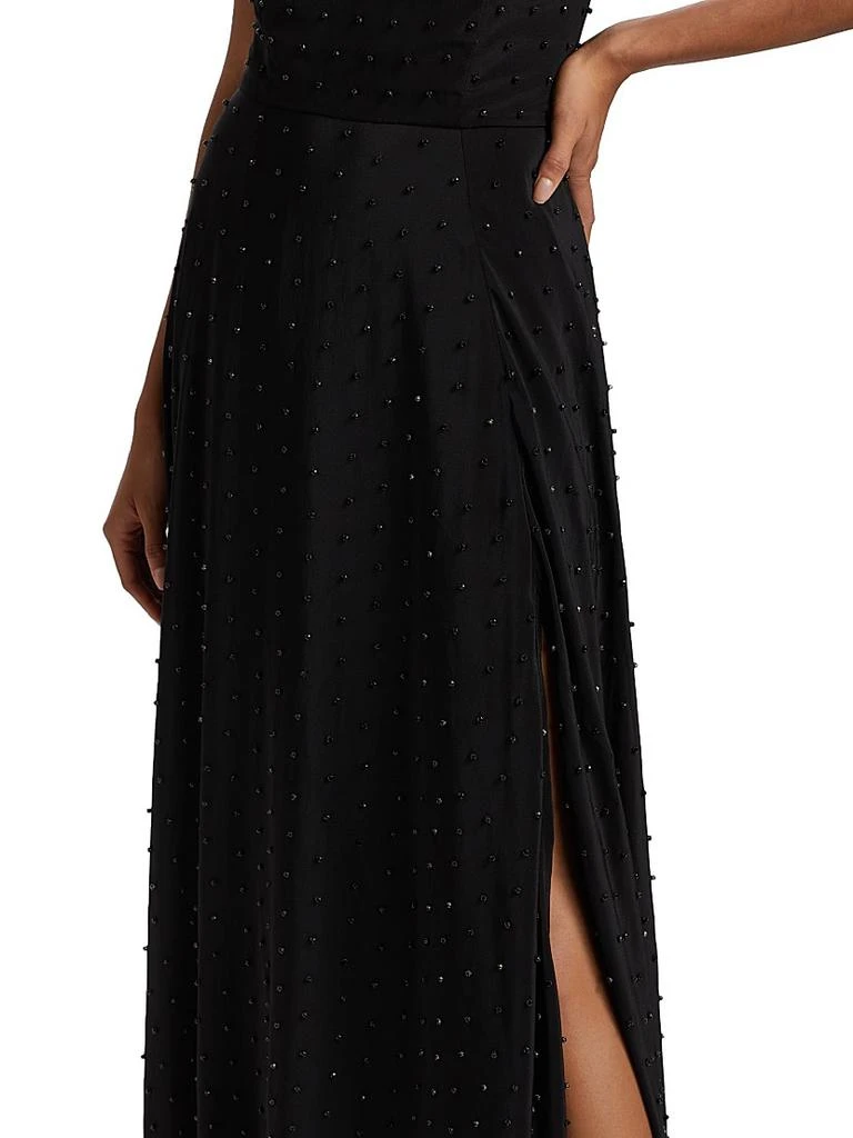 Azeeza Rosa Sequined Silk Sleeveless Gown 6