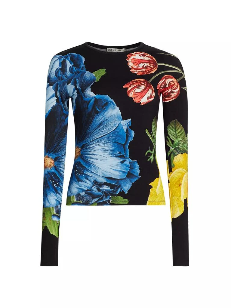 Alice + Olivia Delaina Floral Long-Sleeve Top 1