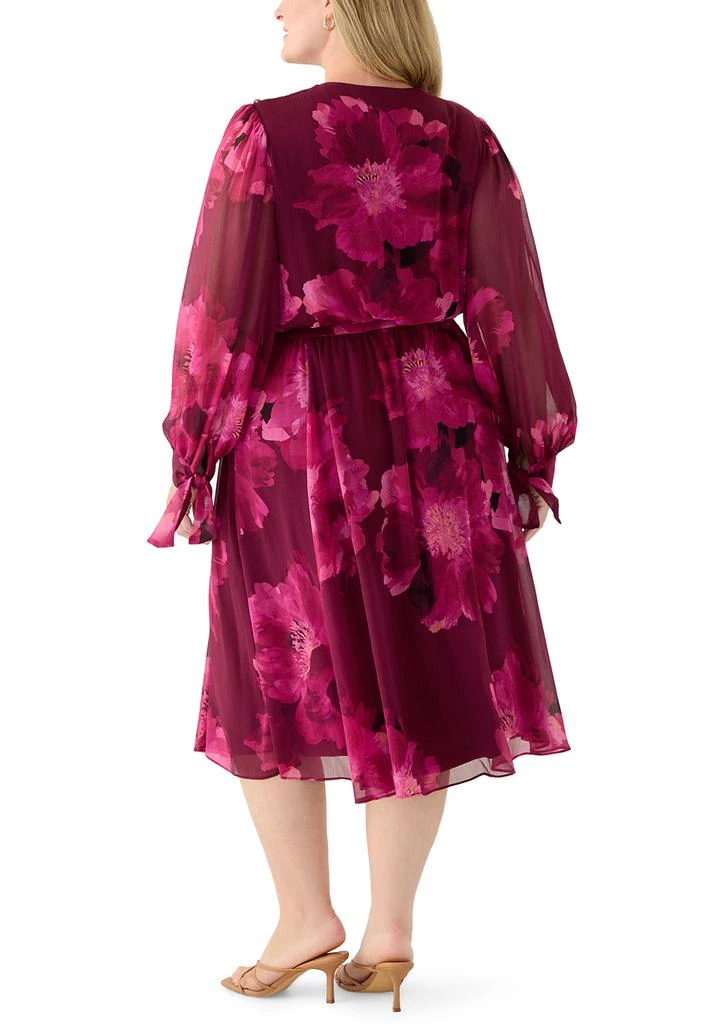 Plus Size Long Sleeve Floral Print Midi Dress  On Sale Now with Up to 60%  Off | Discover Exclusive Deals & Savings at BeyondStyle  Authentic Calvin  Klein Women|Plus Size Clothing|Dresses|Midi