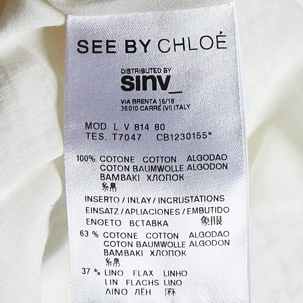 See by Chloé See by Chloe White Crochet Lace Fit & Flare Dress S 5
