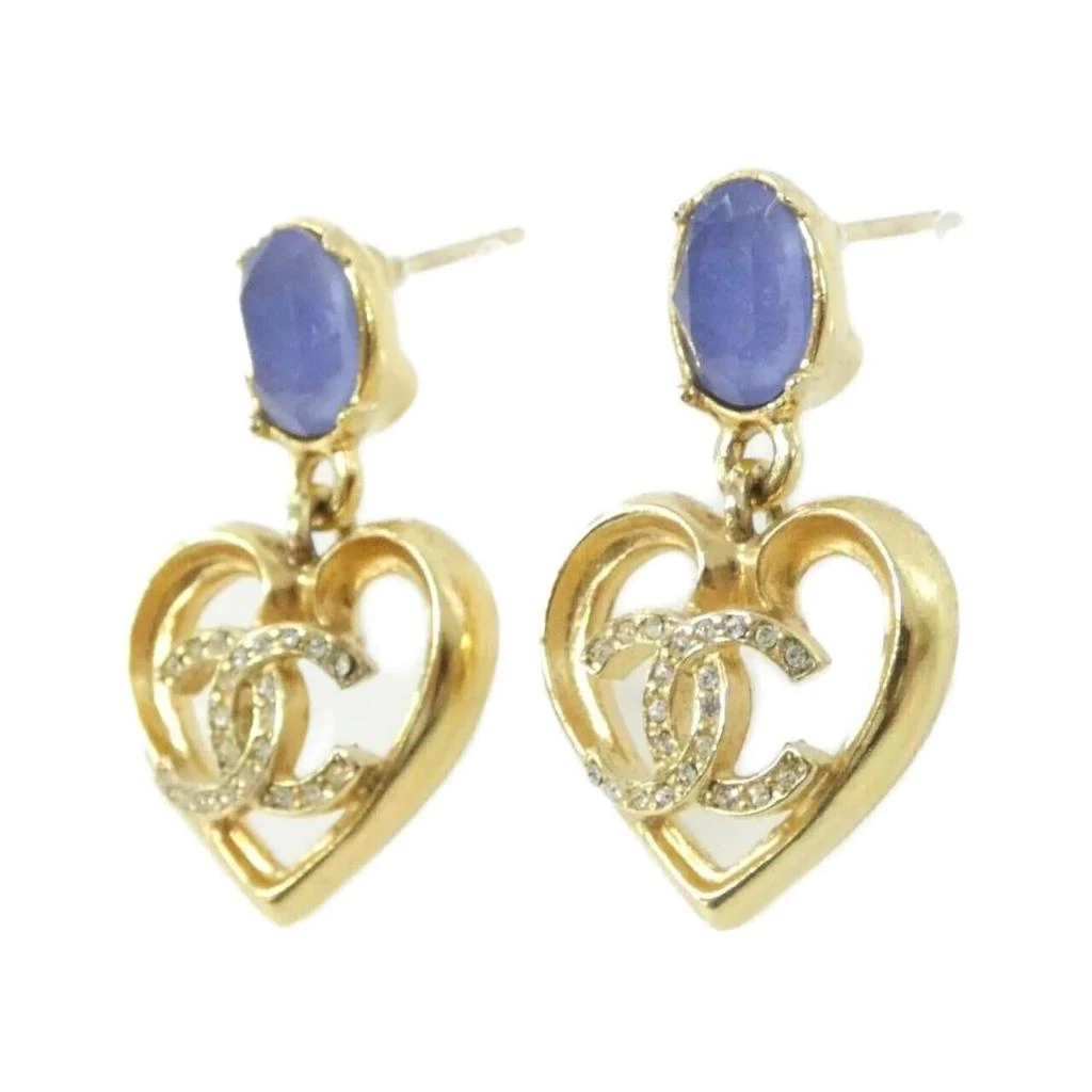 Chanel gold blue Stud Earrings (Pre-Owned) 2
