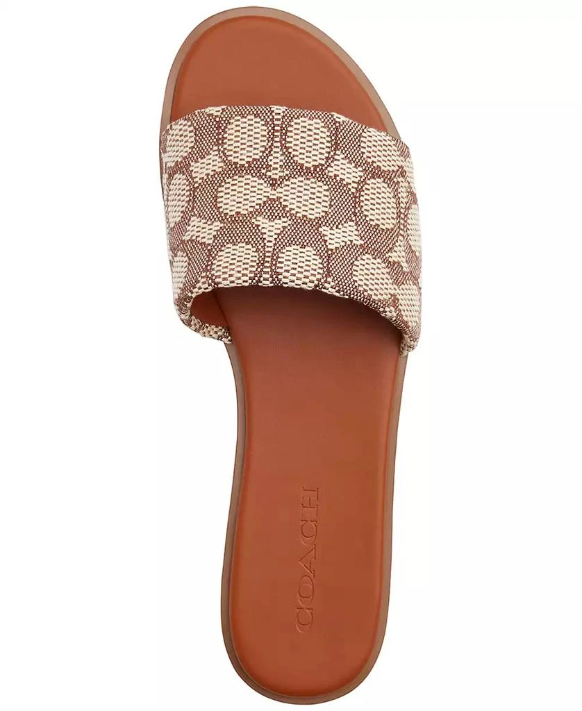 Coach Holly Signature Jacquard Slip-On Slides 4