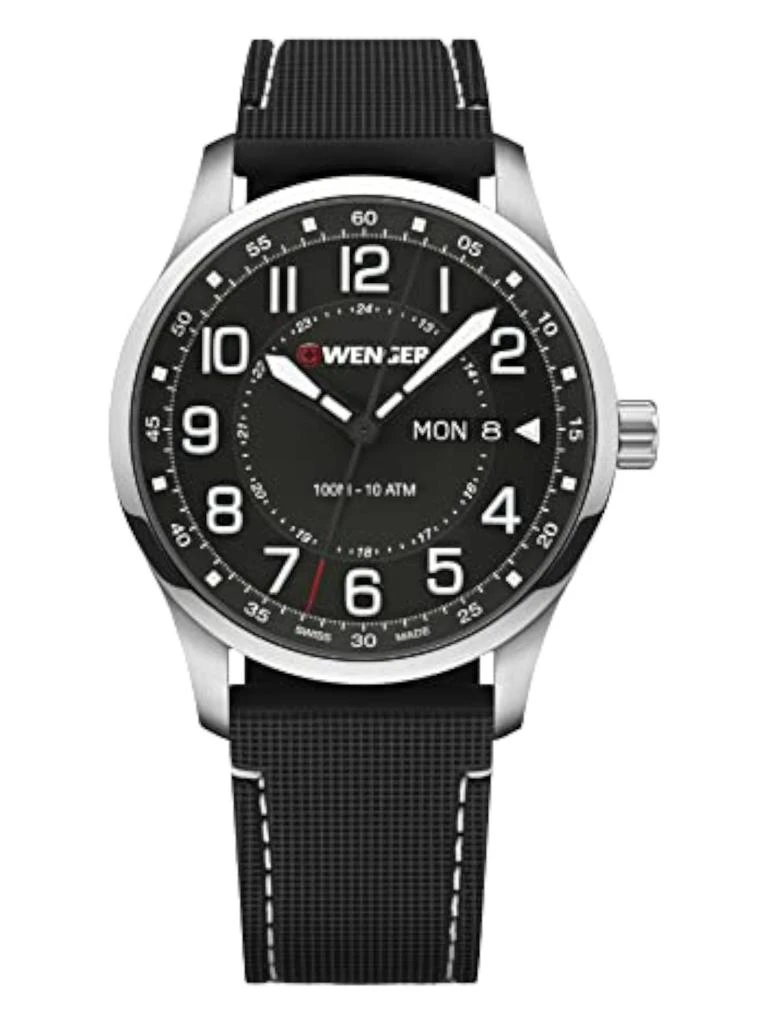 Wenger Swiss Army Men's 01.1541.127 Attitude Black Dial Watch 42mm 1