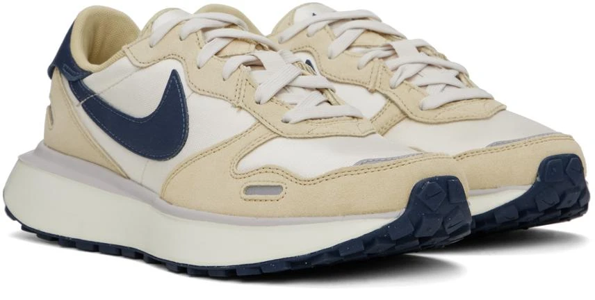 NIKE Beige & Navy Phoenix Waffle Sneakers 4