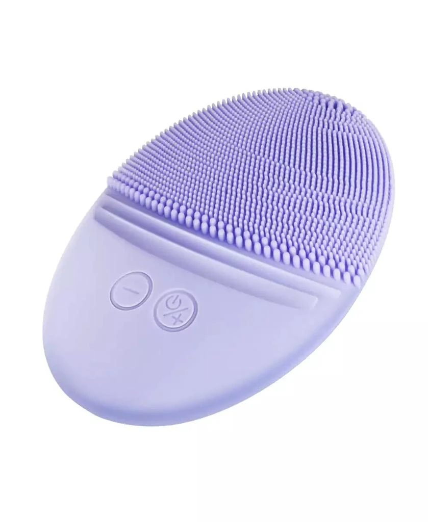 HEATDAZ Rechargeable Facial Cleansing Brush, Soft Silicone Waterproof Sonic Vibrating Face Cleaning Brush Compatible with Face Cleansers, 5 Speeds, Violet 3