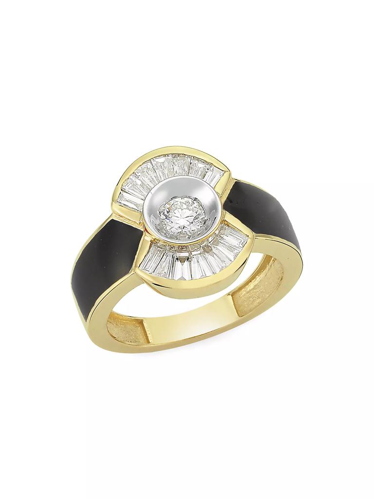 Melis Goral Reflection 14K Yellow Gold & 0.62 TCW Diamond Signet Ring