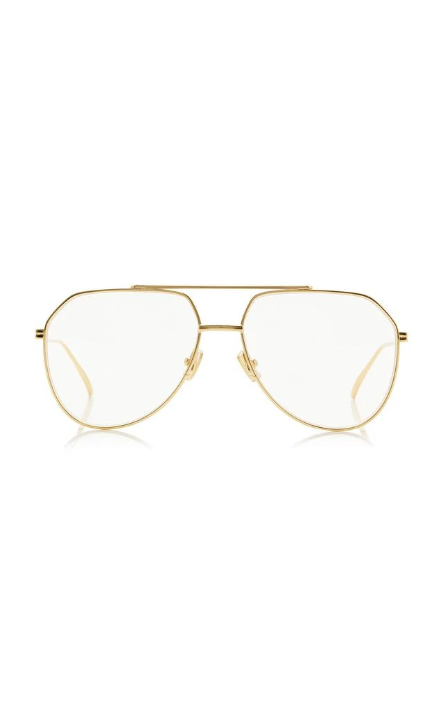 Bottega Veneta Bottega Veneta Aviator-Frame Metal Glasses - Moda Operandi