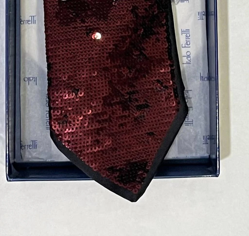 Italo Ferretti Men's Sequin Tie In Red 2
