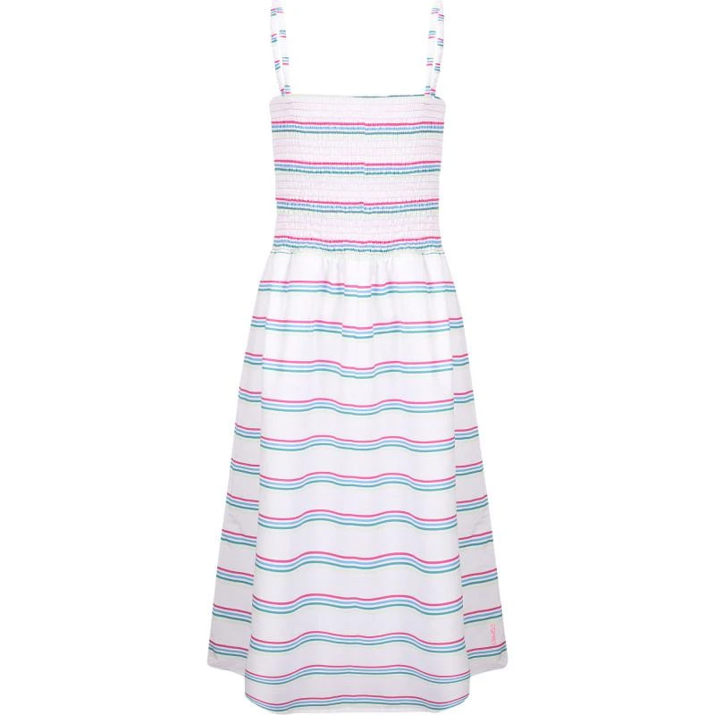 Esprit Colorful stripes fine straps summer dress in white 1