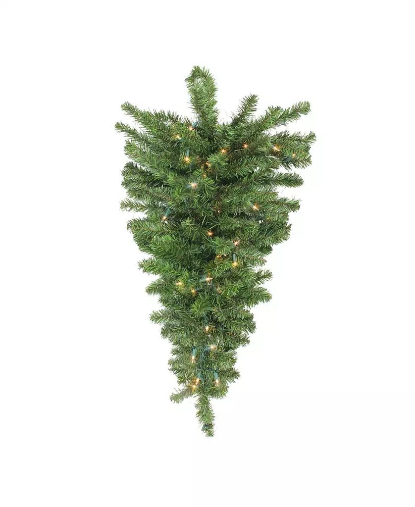 Northlight 30" Pre-Lit Canadian Pine Artificial Christmas Teardrop Door Swag - Clear Lights 1