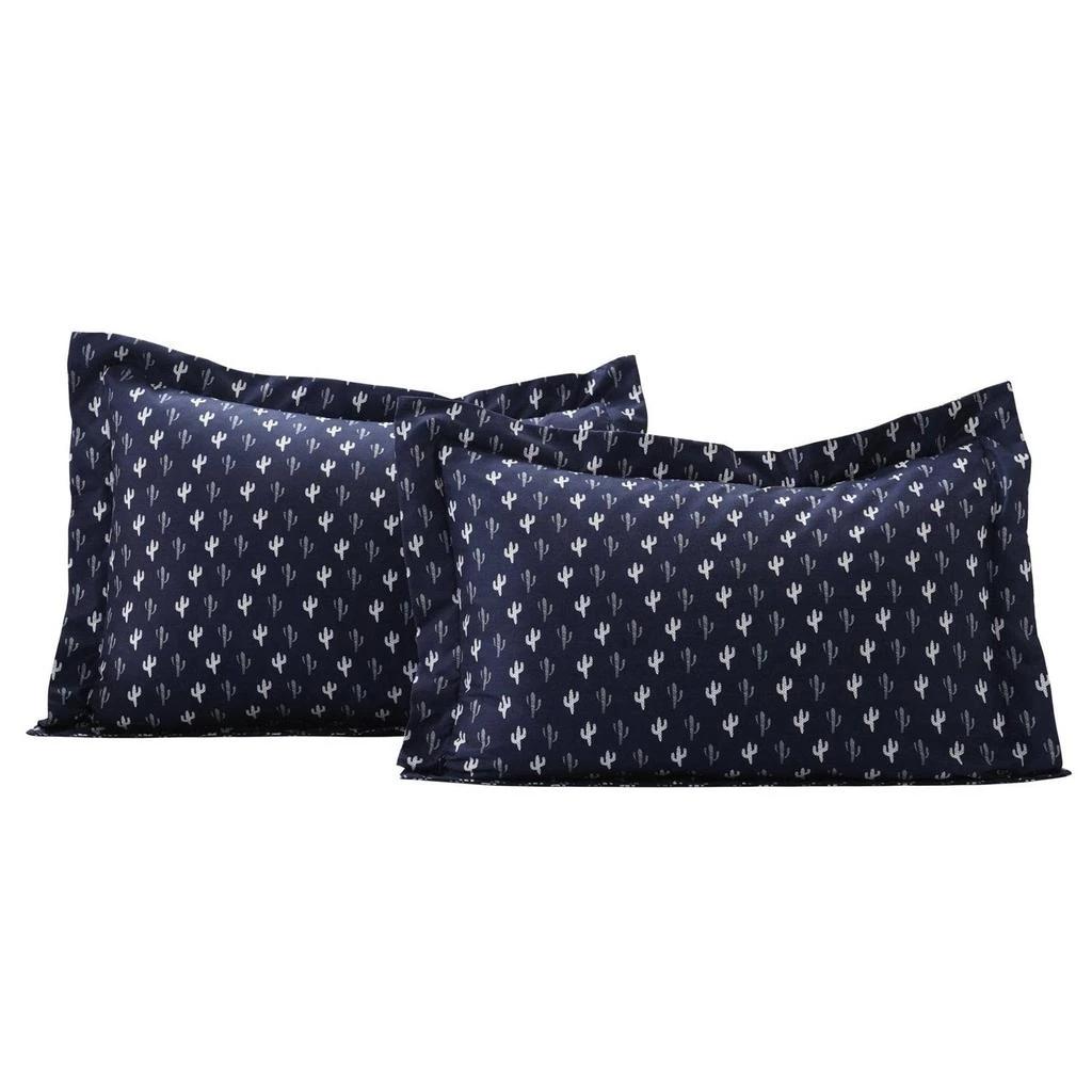 Hivvago Navy White Stripes Llama Cactus Southwest 6 Piece Lightweight Daybed Cover Set 4