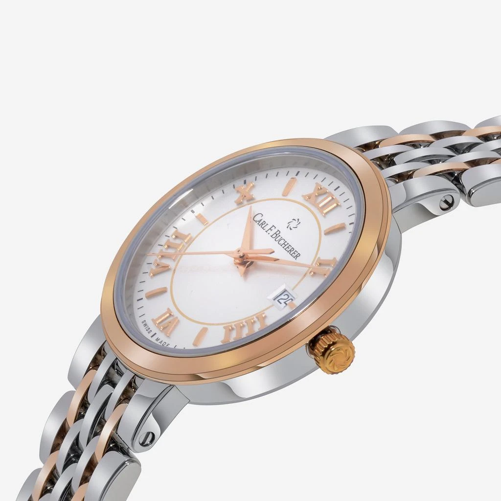 Carl F. Bucherer Carl F. Bucherer Adamavi Date 18K Rose Gold & Stainless Steel Quartz Women's Watch 00.10315.07.15.21 2