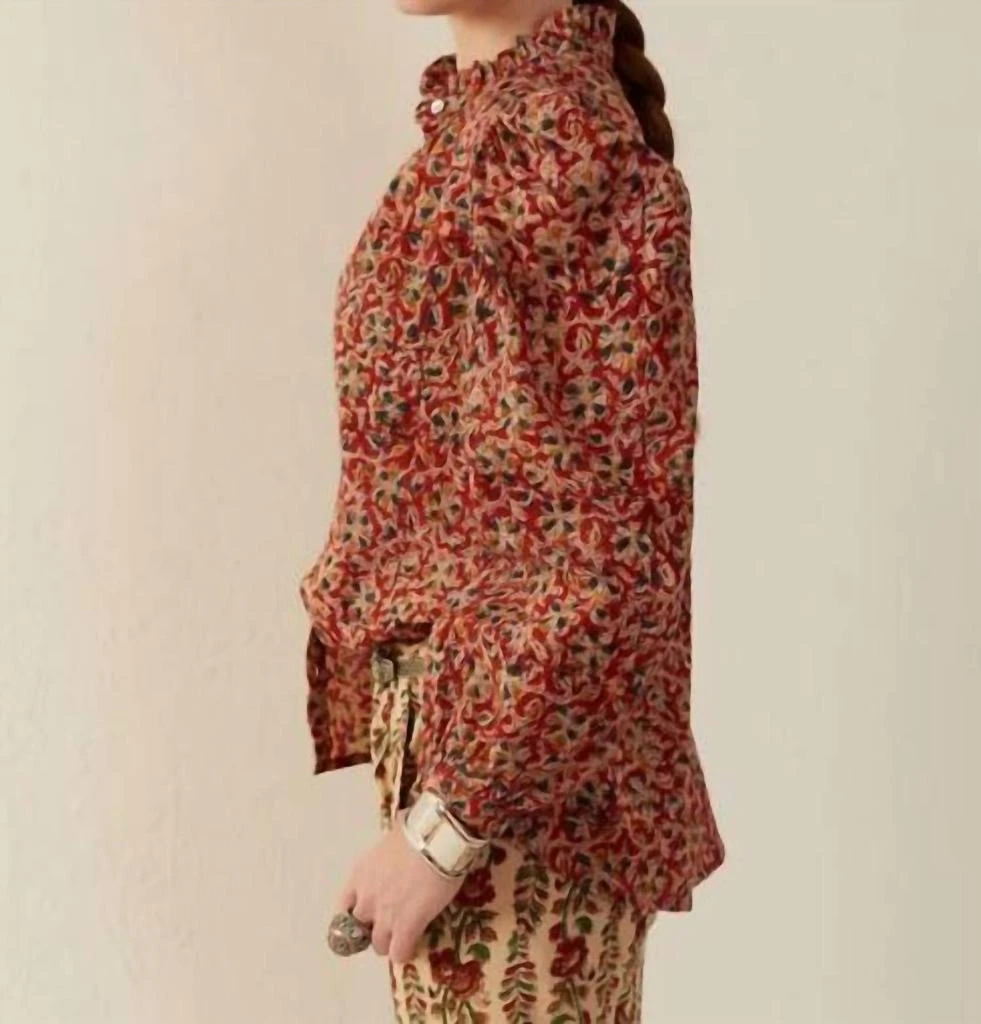 ALIX OF BOHEMIA Annabel Shirt In Red Sky 2