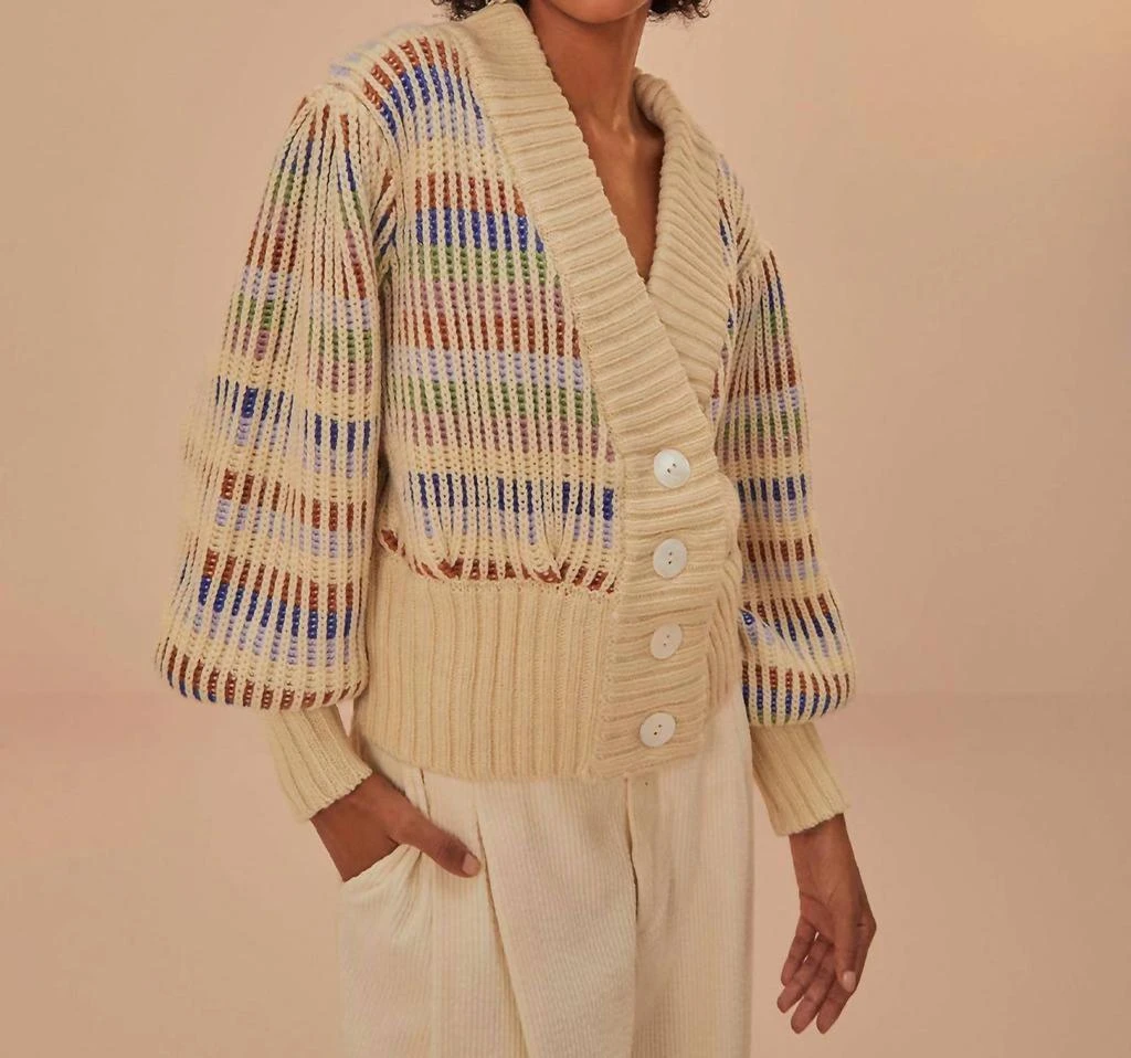 Farm Rio Farm Rio - Bold Stitch Knit Cardigan 3