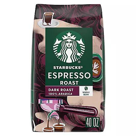 Starbucks Starbucks Whole Bean Coffee, Espresso Roast Dark, 40 oz.