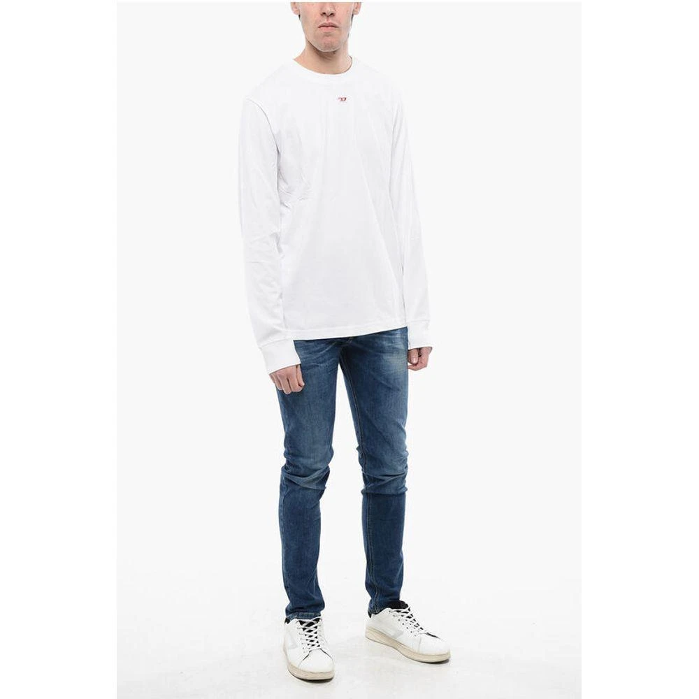 Diesel TAG Long Sleeves T-JUST-LS-D Crew-neck T-shirt with Men's Embr 4