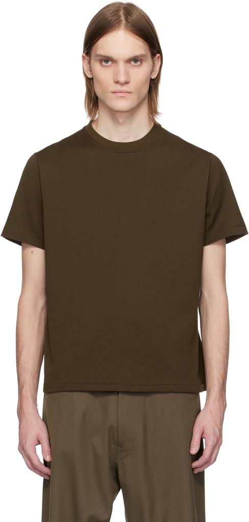 Omar Afridi Brown Cotton T-shirt