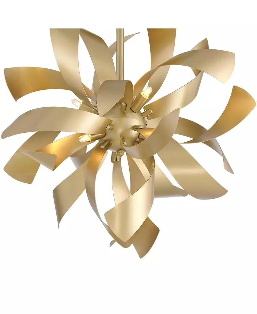 Possini Euro Design Verity Semi Flush-Mount Ceiling Light with Twisted 6-Light Modern LED Metal Fixture for Kitchen or Foyer 2