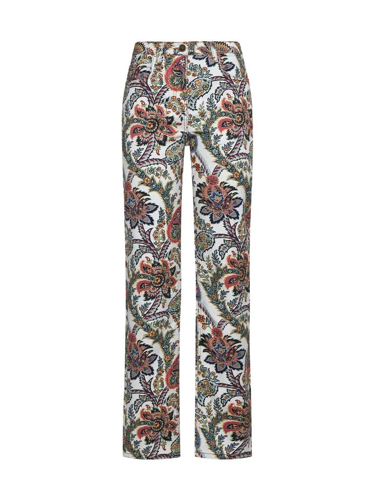ETRO Etro Paisley-Printed Logo Patch Jeans 1