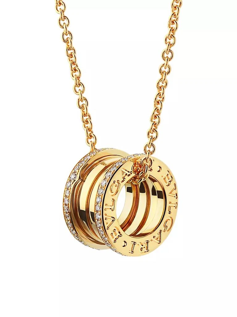 BVLGARI B.Zero1 18K Yellow Gold & 0.41 TCW Diamond Pendant Necklace 4