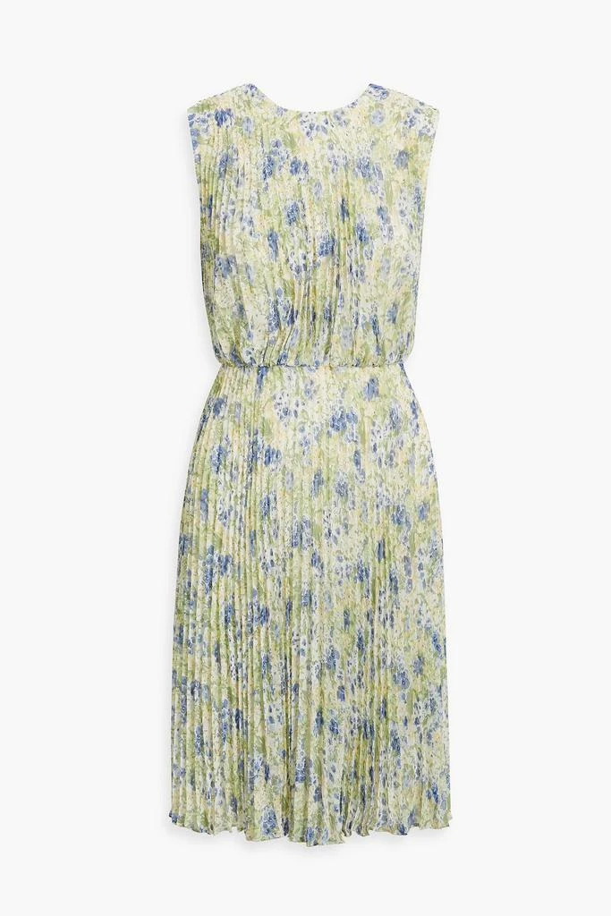 MIKAEL AGHAL Floral-print plissé-chiffon dress 1