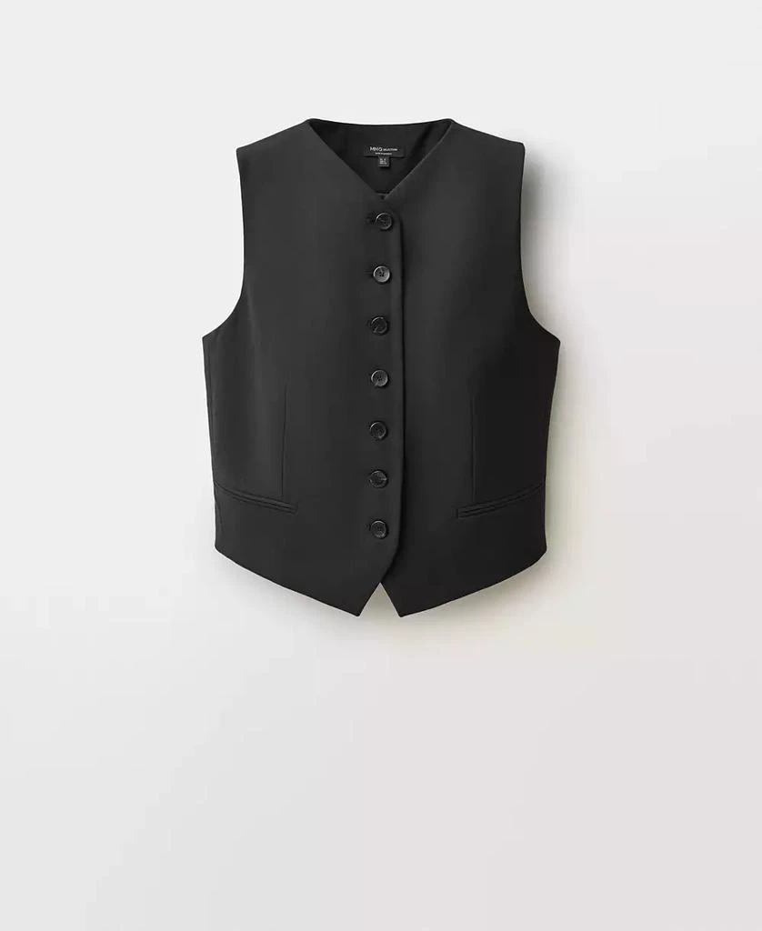 Mango Women's Wool Blend Suit Vest 3