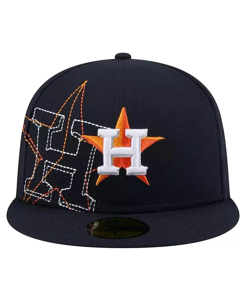 New Era Men's Navy Houston Astros Yarn Stitch 59FIFTY Fitted Hat 2
