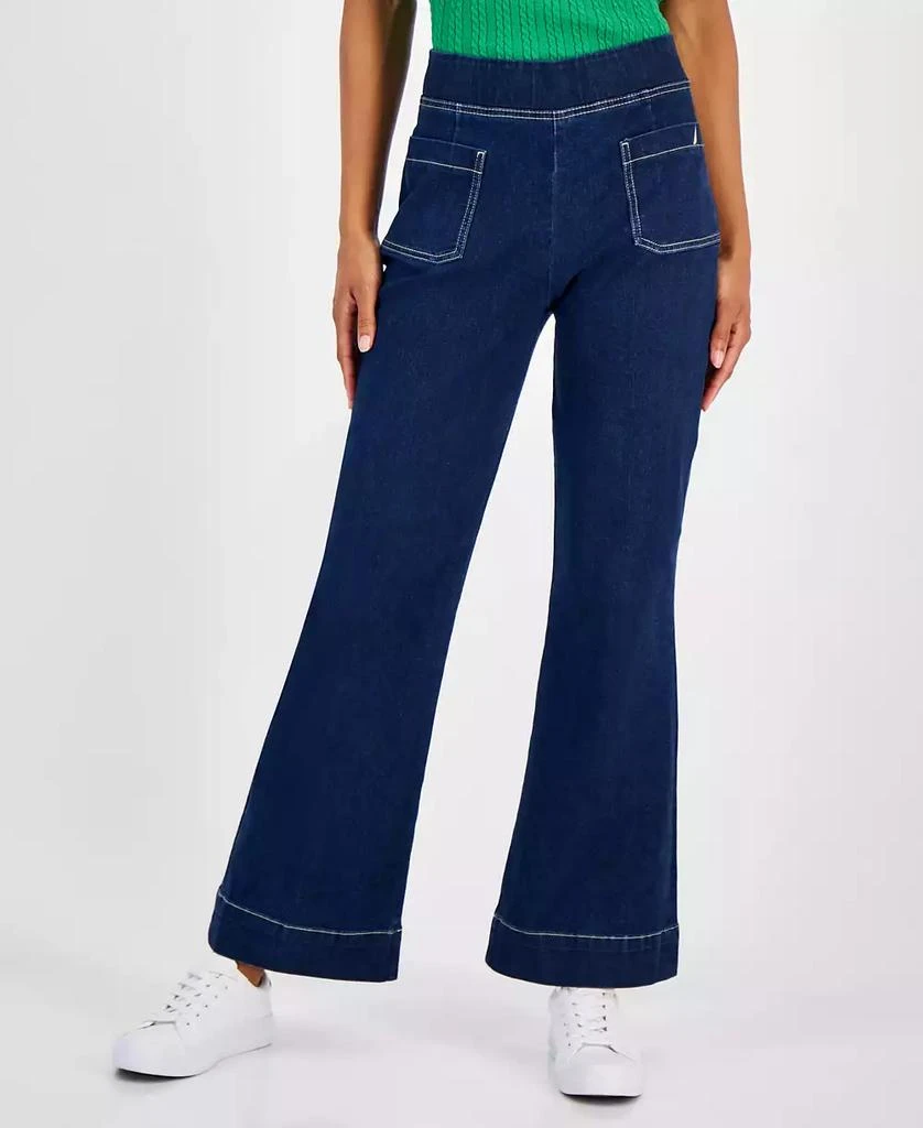 Nautica Jeans Women's High-Rise Pull-On Flare Jeans 3