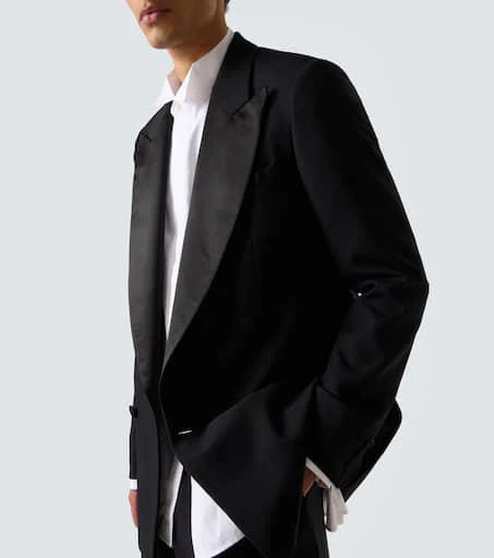 Dries Van Noten Double-breasted wool and silk suit jacket 5