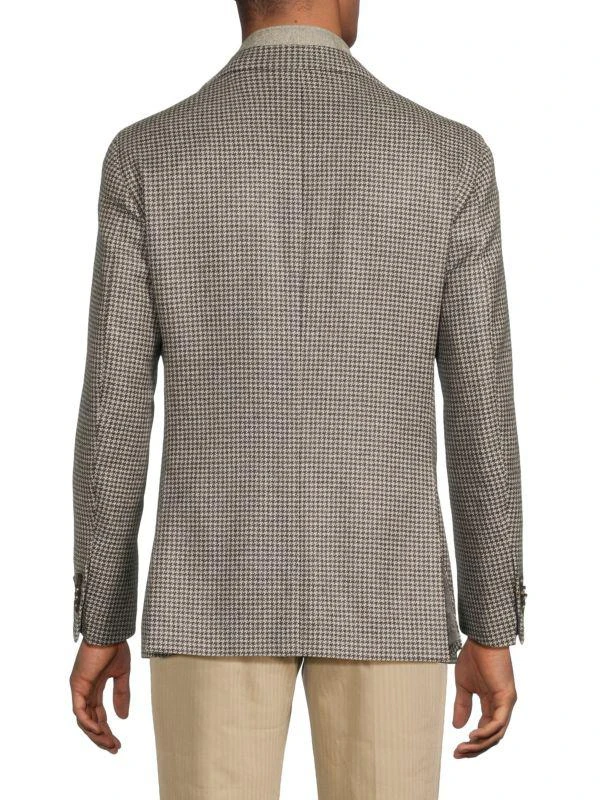 Lubiam Houndstooth Virgin Wool Blazer 2