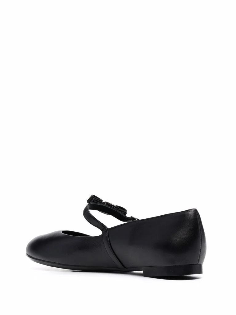 Salvatore Ferragamo Ferragamo Lizz Leather Ballerina Shoes