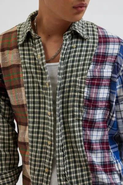 Urban Renewal Urban Renewal Remade Spliced Flannel Long Sleeve Button-Down Shirt 5