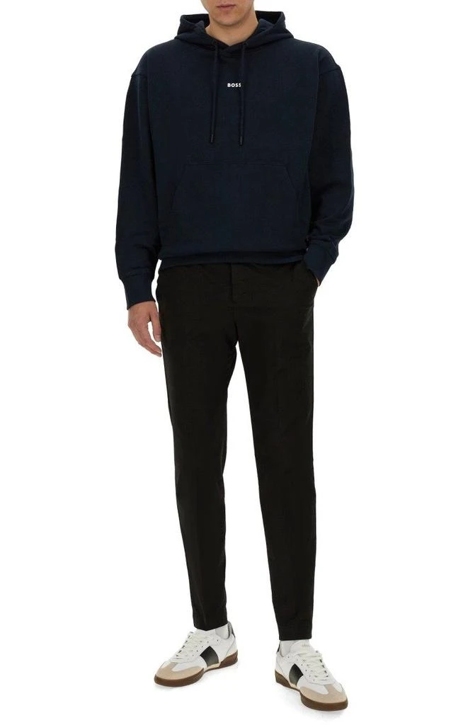 Hugo Boss Boss Hugo Boss Logo Rubberised Drawstring Hoodie 3