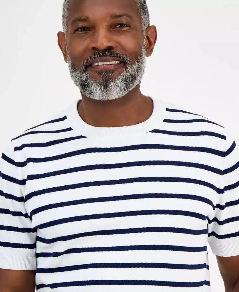 Club Room Men's Short-Sleeve Bengal Striped Cotton Sweater T-Shirt, Exclusively at Macy's 3