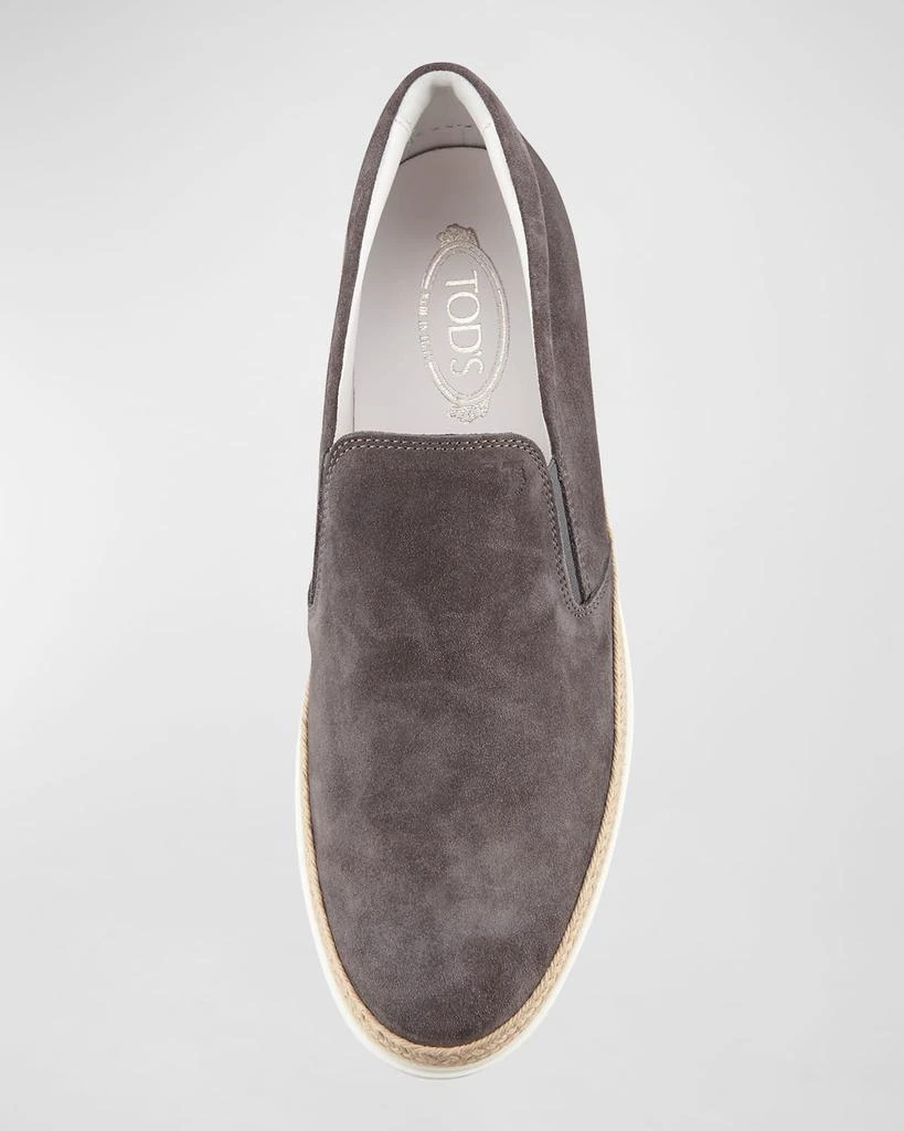 Tod's Suede Espadrille Slip-On Sneaker, Gray 3