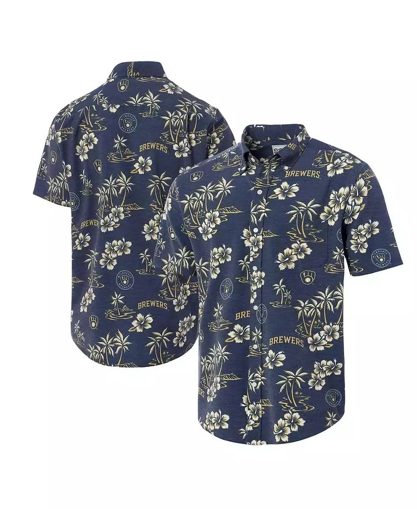 Reyn Spooner Men's Navy Milwaukee Brewers Kekai Button-Down Shirt 1