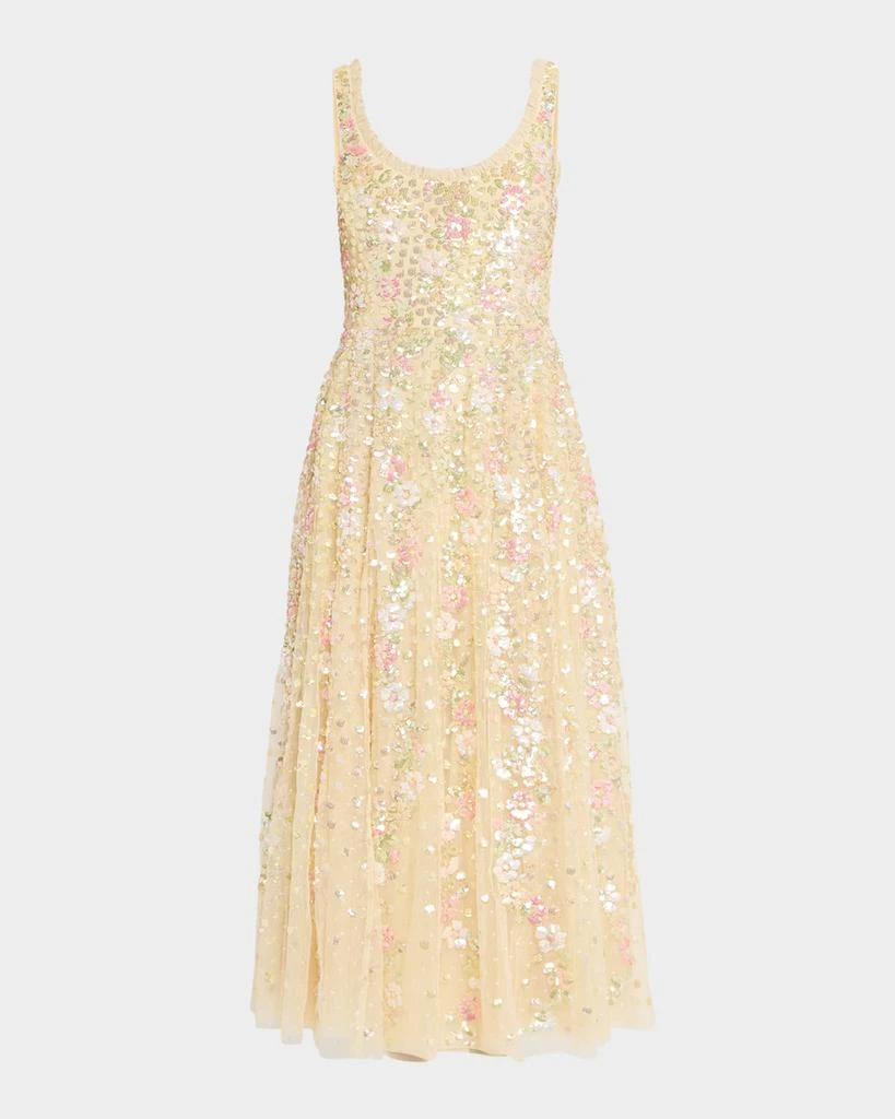 Needle & Thread Confetti Floral Sequin Ballerina Maxi Dress 1