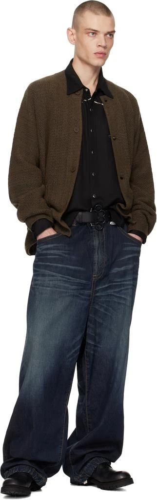 Wacko Maria Black Johnny Leather Belt 4