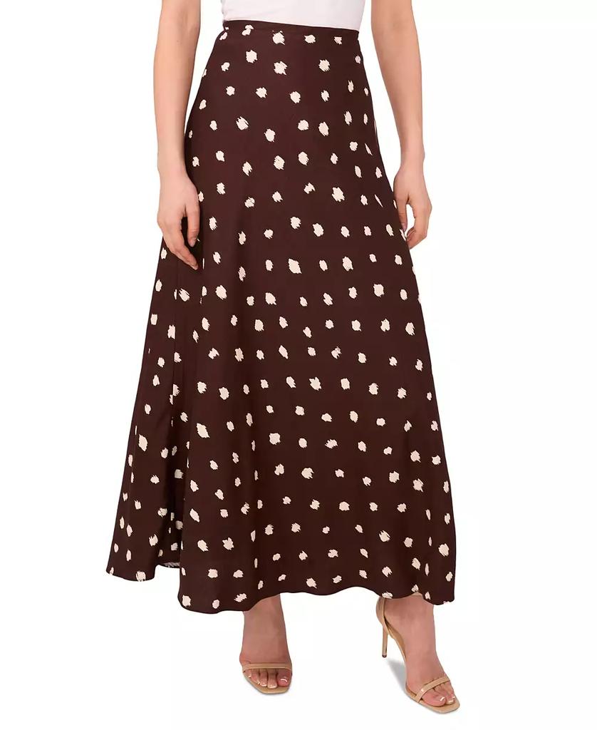 1. State Women's Linen Blend Polka Dot Midi Skirt